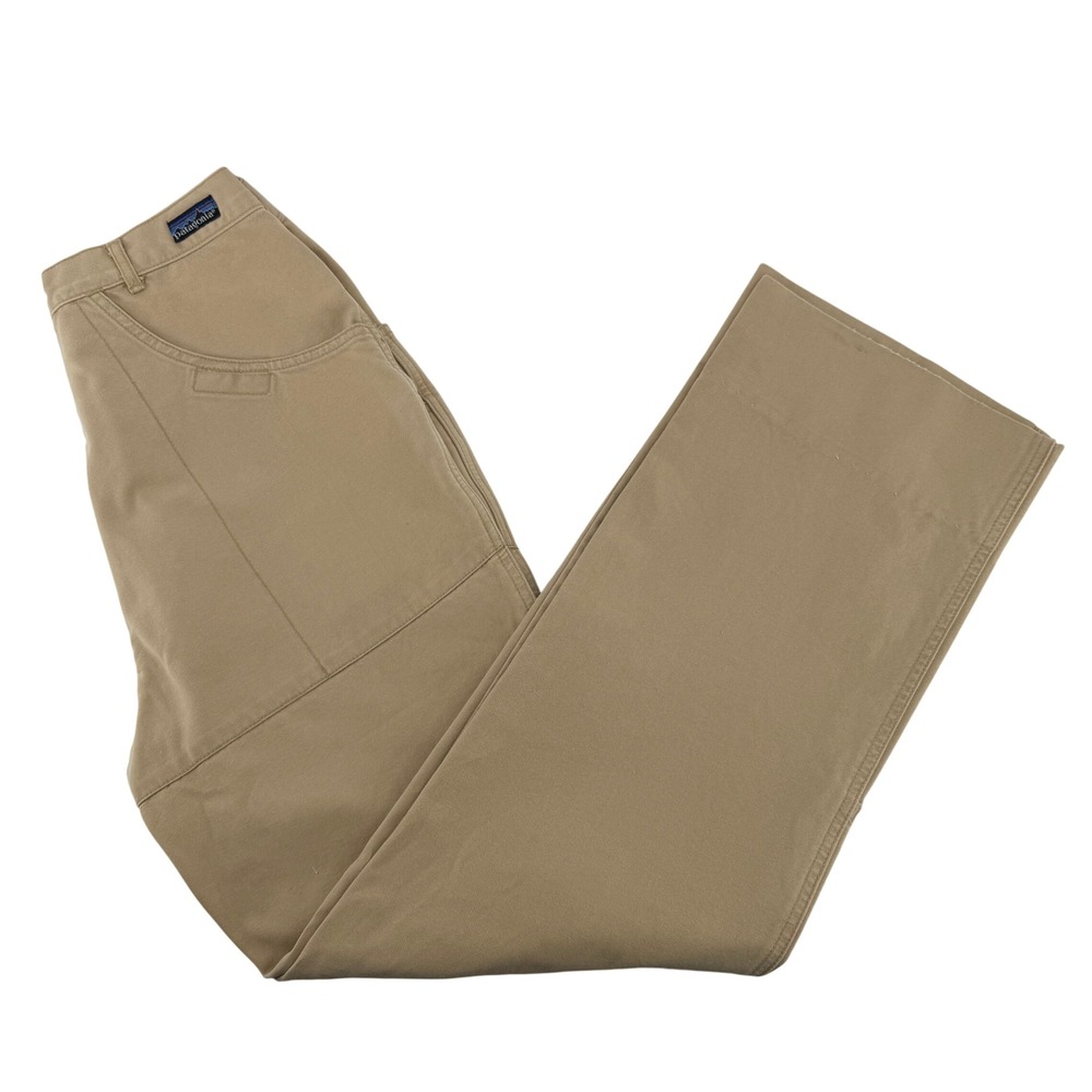 Vintage Patagonia‎ Stand Up Double Knee Work Pants Mens 30x31 Tan Canvas Cotton